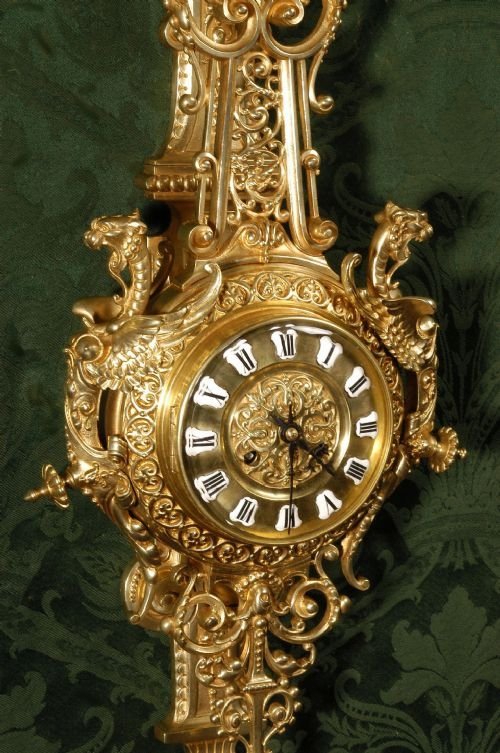 ***** Sold *****Dragon Cartel Clock by Japy Freres - Large and Superb!